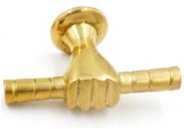 Brass Cabinet knob Fist Handle 80mm #3859 (Set of 6 Pcs)
