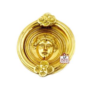 Brass Door Knocker Lady Face 100mm #3902
