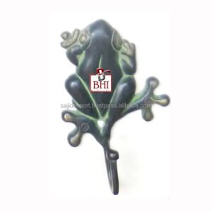 Brass Animal Coat Hook"Frog" 150mm #4012 Patina Finish