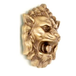 Brass Door Bell Push-Lion 120mm #4051