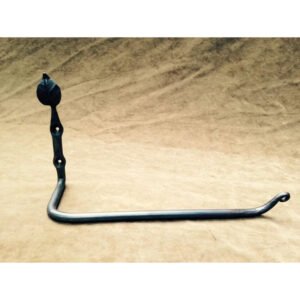 Wrought Iron Metal Toilet Roll Holder for Bathroom Toilet Wall Mount Handmade Bathroom Lavatory Toilet Paper Holder Wall Mount Natural Finish #5016