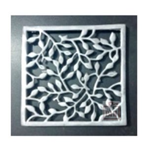 Cast Iron Trivets , Decorative Heavy Duty Hot Pot Holder Mat, Vintage Pattern Cast Iron Trivets with Pegs for Kitchen Dining Table 200mm #5022