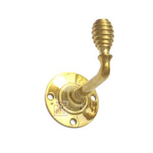 Brass Reeded Style Hook 55mm #5040