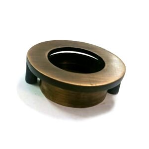 Brass Finger Pulls Handle Recessed Edge Flush Fitting Pocket Insert Wardrobe Sliding Doors Brass Antique Finish 50mm #5045