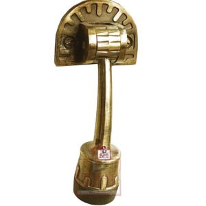 Brass Door Stop, Kickdown Door Stopper,Brass Door Stops Indoors Outdoors Heavy Duty Commercial Doorstop Holder Keep Door Open Polish Brass Finish 130mm #5084