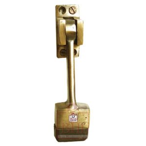 Brass Door Stop, Kickdown Door Stopper,Brass Door Stops Indoors Outdoors Heavy Duty Commercial Doorstop Holder Keep Door Open Polish Brass Finish 130mm #5085