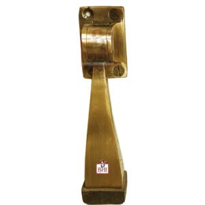 Brass Door Stop, Kickdown Door Stopper,Brass Door Stops Indoors Outdoors Heavy Duty Commercial Doorstop Holder Keep Door Open Polish Brass Finish 130mm #5087