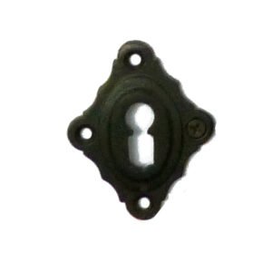 Cast Iron Euro Escutcheons Black Powder coated Escutcheon Cylinder Keyhole Euro Door Lock Cover for Security and Protection from Key Damage, Durable Escutcheon Plate with Concealed Screws 60mm #509