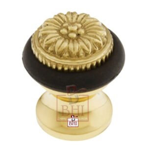 Brass Adhesive Wall Mounted Door Stop Antique Design Polish Brass Finish 50mm #5093