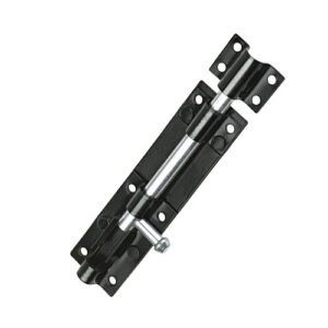 Ironmongery Straight Tower Bolt - Japanned Black  - 6" - Great for securing Flush Fitting Gates and shed Doors in a Closed Position, Adding Increased Security Door Bolt 150mm #548