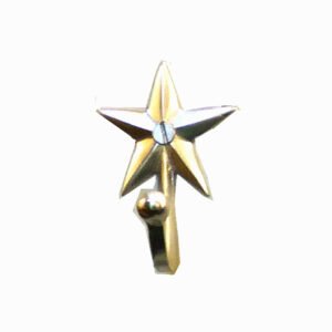 Aluminum Curtain Tie Hook - Star 65mm #569