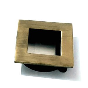 Brass Finger Pulls Handle Recessed Edge Flush Fitting Pocket Insert Wardrobe Sliding Doors Brass Antique Finish 57mm #6156
