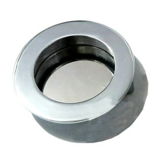 Brass Finger Pulls Handle Recessed Edge Flush Fitting Pocket Insert Wardrobe Sliding Doors Satin Nickel Finish 65mm #6157