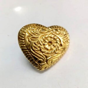 Brass Deco Heart Knob 30mm #6187