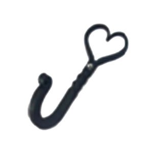 Hand Forged Iron Hook "Heart" 75mm #6197