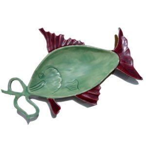 Metal Silver Fish Shape Dish Tray Silver Fish Serving Platter, Fish Design Silver Tray, for Hotel and Home Silver Serving Dry Fruits Fish Tray 500mm #6273