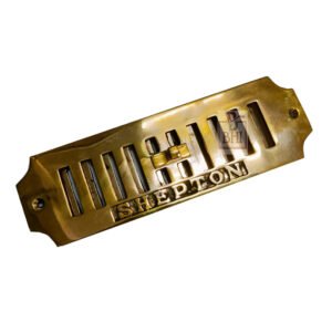 Brass Metal Adjustable Sliding Air Vent Double Brick Hit Grille Cover (Shepton) 200mm #6305