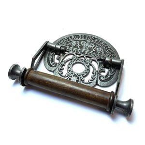 Cast Iron Traditional Water Loo Toilet Fixture Patent Pending Vintage Design Victorian Wall Mounted Toilet loo Roll Holder Natural Finish 190mm #6350