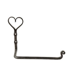 Wrought Iron Metal Toilet Roll Holder for Bathroom Toilet Wall Mount Handmade Bathroom Lavatory Toilet Paper Holder Wall Mount Natural Finish #6361