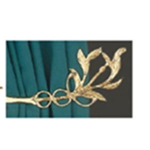 Brass Drapery & Curtain Tie Holdbacks Floral design #6386