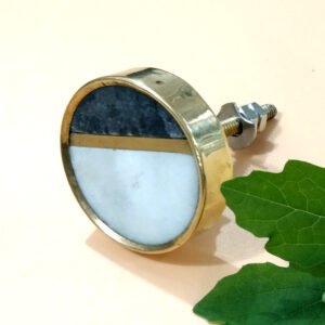 Cabinet Knob Brass Marble 35mm #6611 (Set of 6 Pcs)