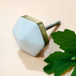 Cabinet Knob Brass Marble 40mm #6612 (Set of 6 Pcs)