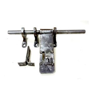 Wrought Iron Hand Forged Sliding Cross Bolt Lock Padlock Bolt Extra Security 300mm #662