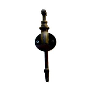 Cast Iron Garden Water Tap Coat Hook 195mm #673 Antique Brass and Black Finish