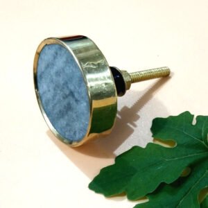 Cabinet Knob Brass Marble 38mm #6764 (Set of 6 Pcs)