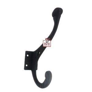 Cast Iron Hat & Coat Hook 125mm #679 Black Finish