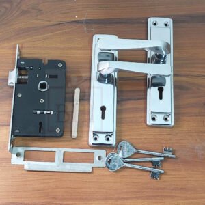 Iron Door Handle With KY Mortice Lock 165mm #6810