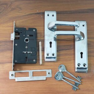 Iron Door Handle With KY Mortice Lock 165mm #6811