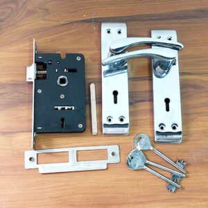 Iron Door Handle With KY Mortice Lock 165mm # 6812