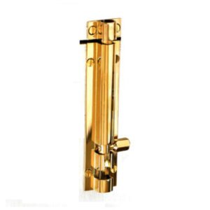 Door Lock Bolt Brass Sliding Latch Bolt with Screws - Lock for Bathroom, Bedroom, Toilet, Shed, Pet Doors Polish Brass Finish 150mm #6816