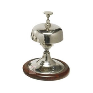 Brass Pedestal Desk Bells Table Décor Calling Bell Silver Antique Finish #6858