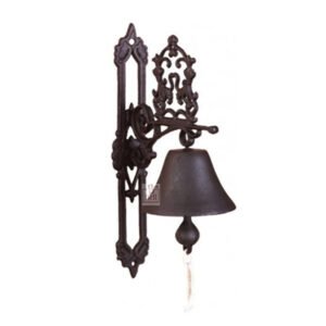 Vintage Cast Iron Garden Bell With Hanger Bracket 450mm #6862