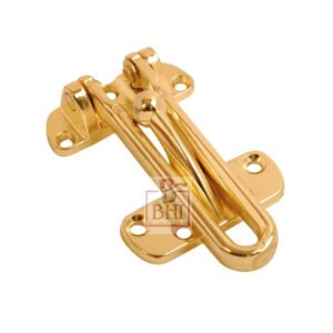 Door Lock for Front Door, Swing Bar Door Lock Polish Brass Alloy Anti-Theft Door Guard Latch for Front and Inside Door Reinforcement Door Stopper for Hotel Home Safety 135mm # 7022