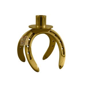Brass Horse Shoe Candle Stand # 7042