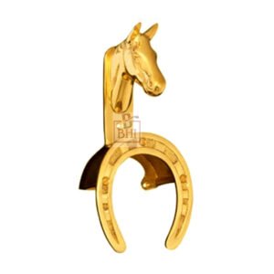 Brass-Horse-Head-With-Horse Shoe 374mm #7045