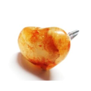 Marble Heart Shape Cabinet Knob #7057 (Set of 6 Pcs)