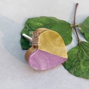 Cabinet Knob -Heart Wood 48mm #7153 (Set of 6 Pcs)