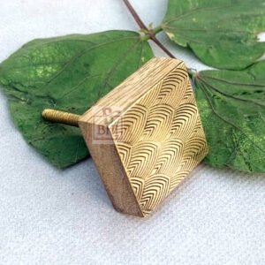 Cabinet Knob Brass Wood 35mm #7208 (Set of 6 Pcs)