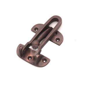 Door Lock for Front Door, Swing Bar Door Lock Brass Antique Finish Alloy Anti-Theft Door Guard Latch for Front and Inside Door Reinforcement Door Stopper for Hotel Home Safety 97mm #7282
