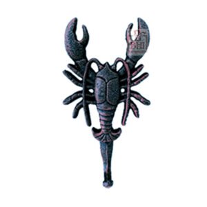 Cast Iron Animal Coat Hook"Scorpio" Style 150mm #7445 Matt Black Finish