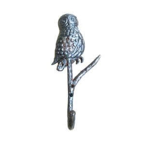 Cast Iron Animal Coat Hook"Owl" On Branch Fancy bird hanging hook 160mm # 7447