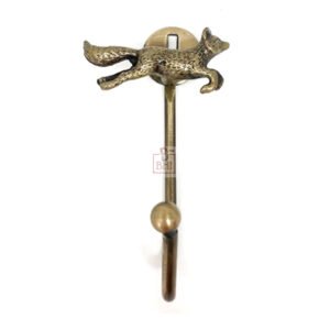 Cast Iron Animal Coat Hook"RUNNING FOX" Style 130mm #7469 Antique Finish