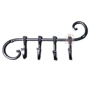 Hand Forged Iron Hook On Rails # 7484