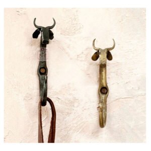 Hand Forged Iron Coat Hooks Animal Head # 7503
