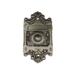 Decorative Brass Bell Push Antique Brushed Nickel # 7516