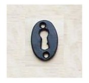 Cast Iron Euro Escutcheons Black Powder coated Escutcheon Cylinder Keyhole Euro Door Lock Cover for Security and Protection from Key Damage, Durable Escutcheon Plate with Concealed Screws #7524